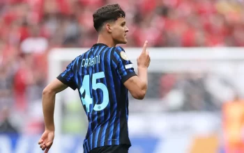 Valentin Carboni rayakan gol penentu kemenangan Inter Milan atas Urawa Red Diamonds di Piala Dunia Antarklub 2025.