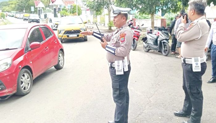 Satlantas Polres Minahasa Kawal Ketat HAPSA WKI GMIM 2025, Lalu Lintas di Tondano Aman Terkendali