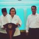 Menteri Keuangan Sri Mulyani dalam konferensi pers soal pembatalan subsidi listrik dan pengalihan ke program bantuan subsidi upah (BSU).
