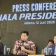 Ketua SC Maruarar Sirait dan poster Piala Presiden 2025 dengan latar Stadion GBK dan logo klub peserta