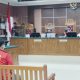 Komisaris Polisi Satria Nanda saat mengikuti sidang vonis kasus peredaran narkoba di PN Batam.