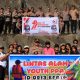 Kapolres Tomohon AKBP Nur Kholis bersama rombongan pendaki dan Bintara Remaja saat berada di puncak Gunung Lokon dalam rangka HUT Bhayangkara ke-79.