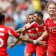 Andreas Schjelderup merayakan gol kemenangan Benfica ke gawang Bayern Muenchen dalam laga Grup C Piala Dunia Antarklub 2025 di Charlotte.