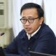 Wakil Ketua Komisi XII DPR RI Bambang Haryadi menyampaikan kecaman keras soal dugaan mafia solar subsidi saat konferensi pers di Jakarta, 5 Juli 2025.