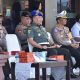 Danpomdam XIII/Merdeka Kolonel Cpm Novem J Rajagukguk bersama jajaran TNI-Polri hadiri apel gelar pasukan Operasi Patuh Samrat 2025 di Mapolda Sulut.