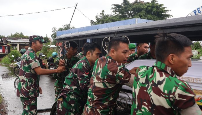 Kodim Minahasa Turut Menghantar Jenazah Putri Sam Ratulangi ke Peristirahatan Terakhir
