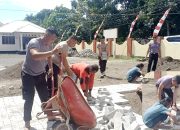 Kapolsek Fegy Lumantow Bikin Wajah Polsek Kakas Makin Humanis, Bangun SPK dan Percantik Kantor dengan Paving Blok