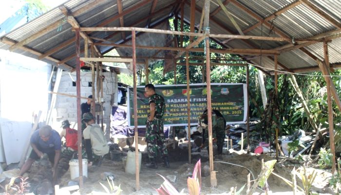 TMMD Kodim Manado Sasar Rehab 2 Unit RTLH