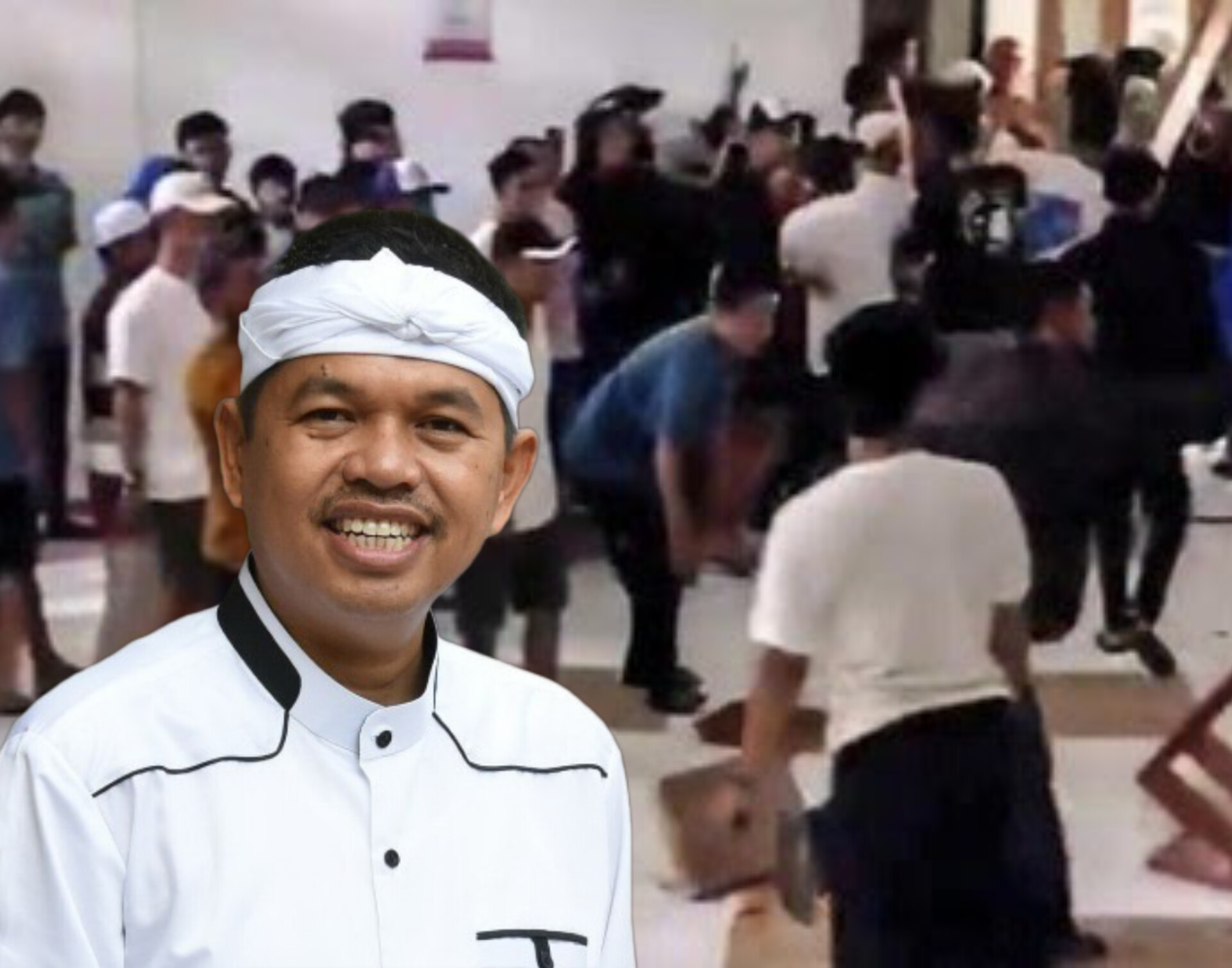 Gubernur Jawa Barat Dedi Mulyadi meninjau lokasi pengrusakan rumah warga Kristen di Sukabumi yang digunakan untuk kegiatan retreat pelajar.