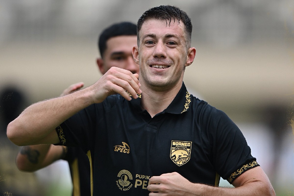 Mariano Peralta cetak gol penalti tunggal, bawa Borneo FC menang 1-0 atas PSBS Biak di Stadion Maguwoharjo, Sleman.