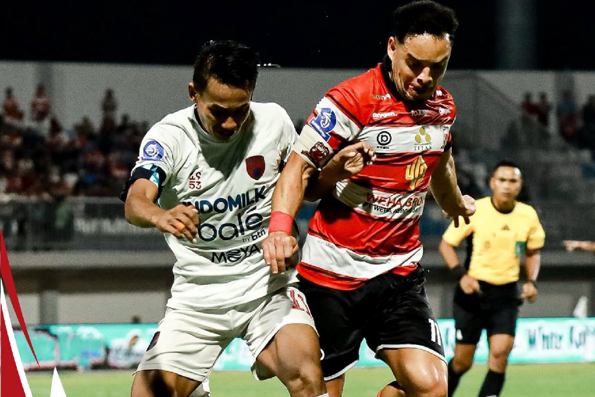 Pedro Monteiro dan Aleksa Andrejic sama-sama cetak gol lewat titik putih, Madura United ditahan imbang Persita 1-1 di Stadion Pamelingan.