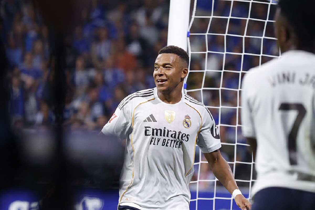 Kylian Mbappe cetak dua gol saat Real Madrid kalahkan Real Oviedo 3-0 di La Liga 2025/2026.