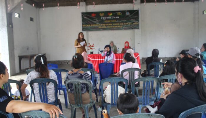 Program Penyuluhan Stunting dan Pelayanan Kesehatan TMMD Kodim Manado
