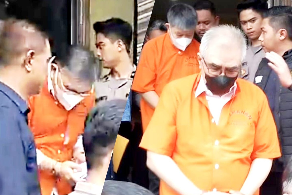 Polda Sulut menyerahkan lima tersangka kasus korupsi dana hibah GMIM ke Kejati Sulut usai berkas dinyatakan lengkap tahap P21.