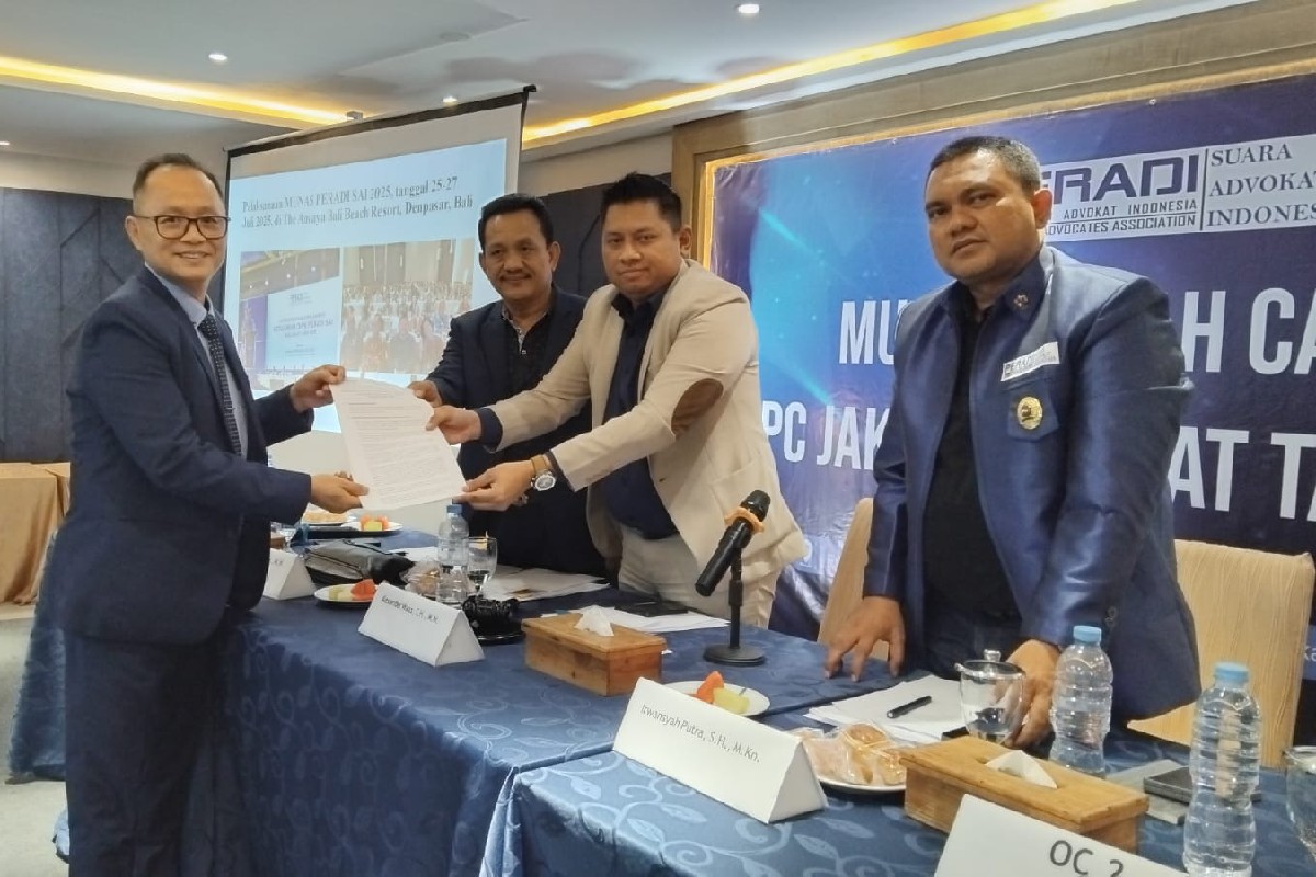 Stefanus Gunawan Kembali Pimpin DPC Peradi SAI Jakarta Barat Periode 2025-2029
