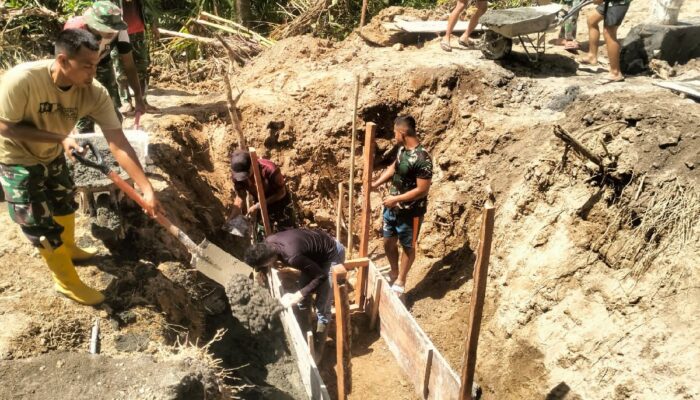 Satgas TMMD Manado Pacu Tuntaskan Pengerjaan Plat Duiker