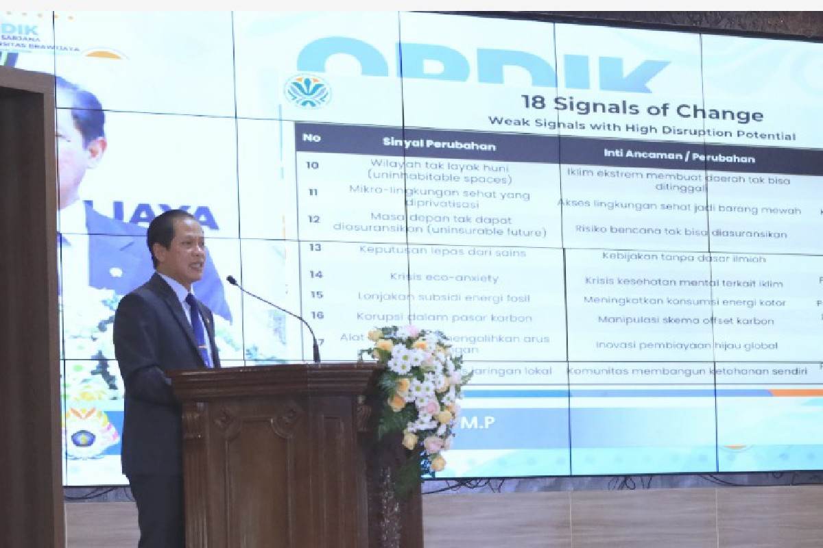 Menteri Lingkungan Hidup Hanif Faisol Nurrofiq membuka orientasi mahasiswa baru pascasarjana Universitas Brawijaya 2025