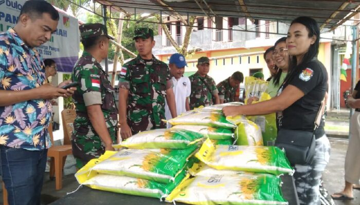 Ringankan Beban Masyarakat, Kodim Sangihe dan Bulog Lancarkan Gerakan Pangan Murah