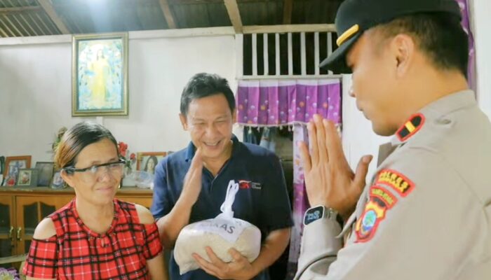 Polsek Kakas Kembali Sentuh Hati Warga, Kapolsek Fegy Lumantow Antar Beras untuk Lansia dan Pasien Pasca Operasi