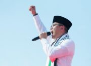 Ribuan Massa Padati Monas, Menlu Sugiono Serukan Dukungan Penuh untuk Palestina