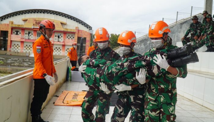 Gladi Lapangan Penanggulangan Bencana, Dandim Minahasa Pastikan Penanganan Sesuai Prosedur