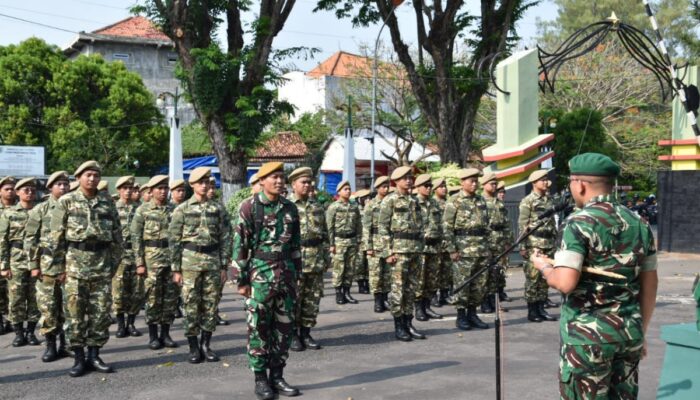 Cek Kesiapsiagaan Personil, Dandim Demak Pimpin Apel Komcad