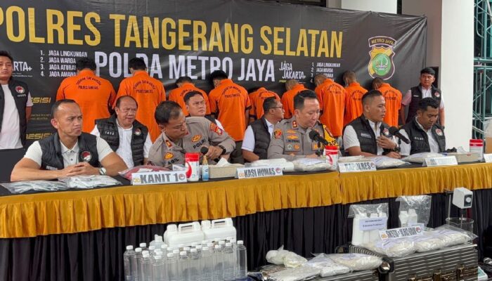 Geger! Polres Tangsel Bongkar Pabrik Tembakau Sintetis di Cikarang, Sita 21 Kilogram Barang Bukti