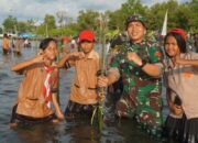 Selamatkan Pesisir, Kodim Minahasa dan Generasi Muda Tanam Mangrove di Minahasa