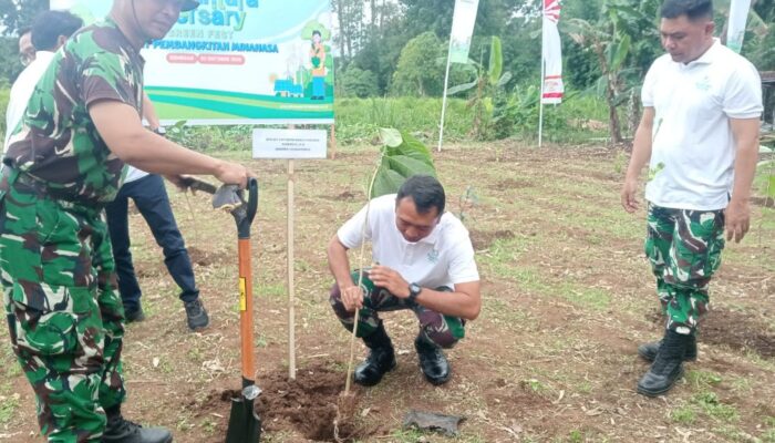 Gerakan Penghijauan Kodim Minahasa dan PLN di Desa Kembuan