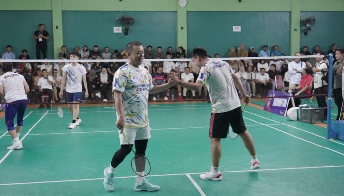 Menteri Nusron Tantang Wali Kota Palembang di Lapangan Bulu Tangkis: Duel Seru Berakhir Imbang di PORNAS KORPRI XVII