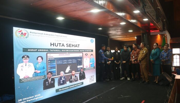 Bupati Taput Luncurkan Aplikasi ‘HUTA SEHAT’, Inovasi Digital Menuju Tapanuli Utara Bebas Stunting