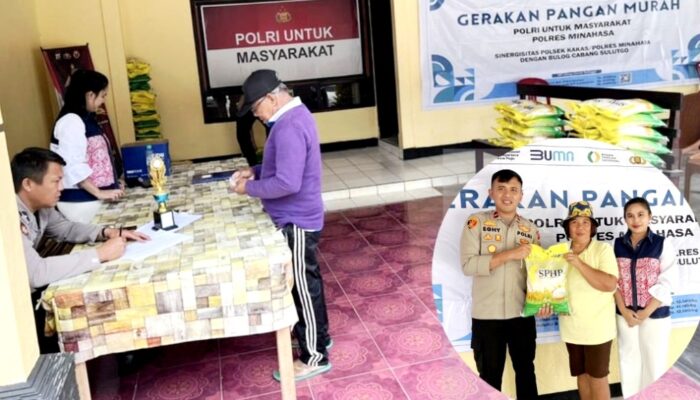Polsek Kakas Kembali Gelar Gerakan Pangan Murah, Wujud Nyata Polri Jaga Stabilitas Harga di Tengah Masyarakat