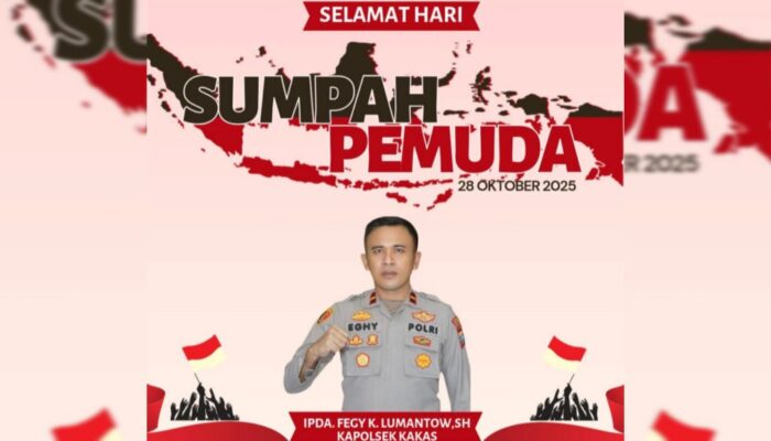 Kapolsek Kakas Ipda Fegy Lumantow Kobarkan Semangat Sumpah Pemuda: Bersatu Jadi Cahaya untuk Indonesia Maju