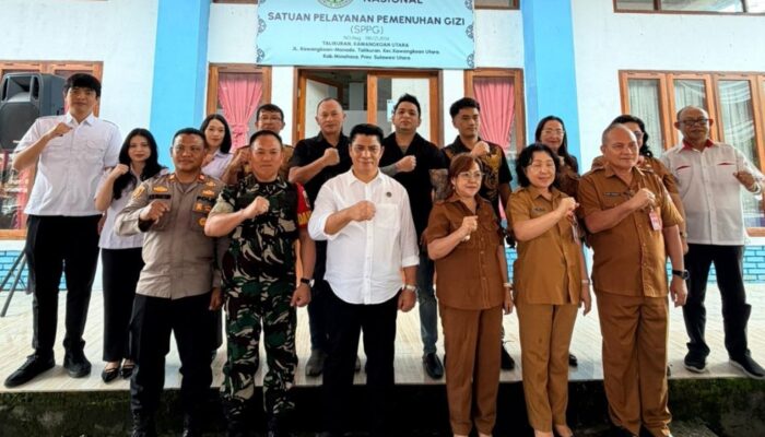 SPPG Talikuran Resmi Diluncurkan, Rio Simbar dan Alfa Kaliey Perkuat Upaya Perbaikan Gizi Anak di Kawangkoan Utara