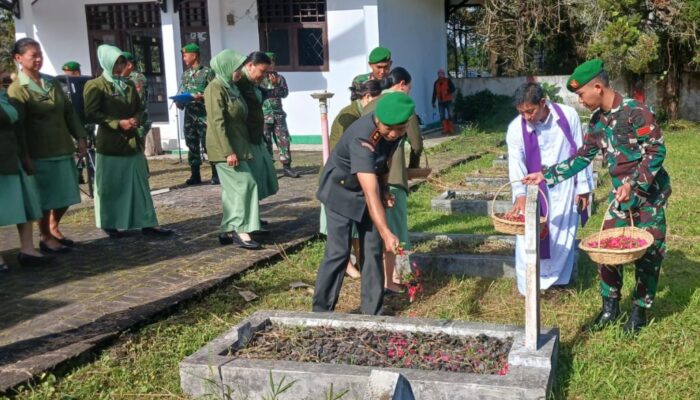 Sambut Hari Juang TNI AD, Kodim Minahasa Ziarah di TMP Tondano