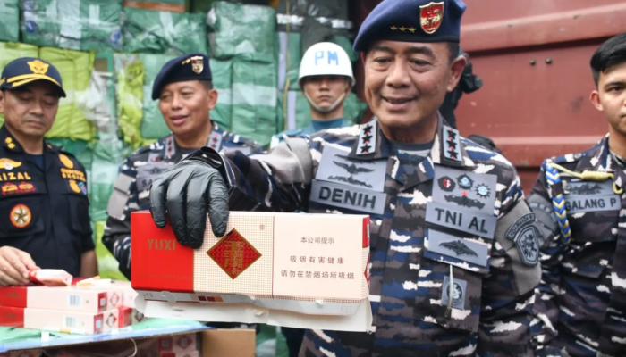 TNI AL Gagalkan Penyelundupan Rokok Ilegal Kamboja, Dua Kontainer Disita, Perusahaan Pengirim dan Penerima Ternyata Fiktif