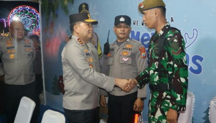 Kapolda Sulut Tinjau Lima Pos Pengamanan Nataru di Manado Jelang Pergantian Tahun