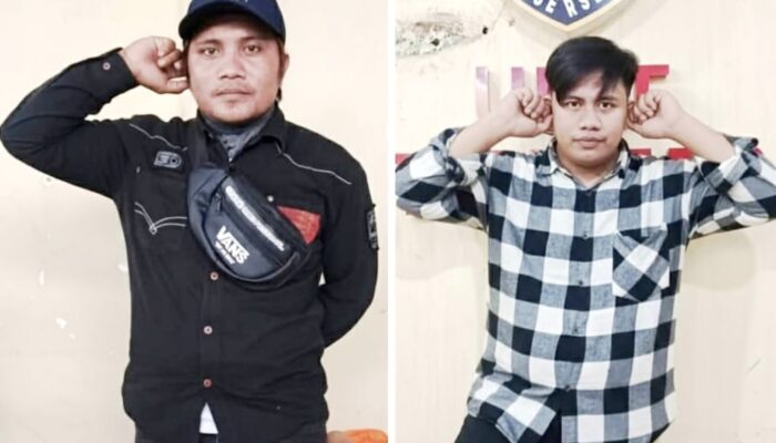 Inilah Tampang Dua Preman Kampung yang Dorong dan Maki Polisi di Pasar 45 Manado, Tampang Bringas Berubah Lesu