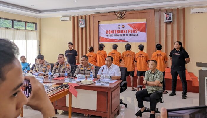 Polisi Tetapkan 10 Tersangka Kerusuhan Belang, Satu Perempuan Terlibat, Polda Sulut Buka Peluang Tersangka Baru