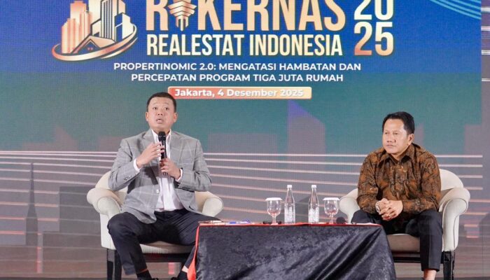 Rakernas REI 2025, Menteri Nusron Ajak Pelaku Industri Perumahan Tidak Lagi Bermanfaatkan Lahan LP2B