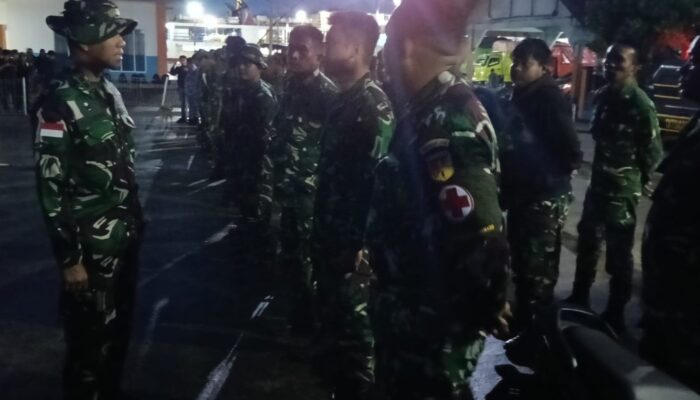 Letkol Nazarudin Pimpin Apel Kedatangan Personel Perbantuan Tangani Bencana di Sitaro