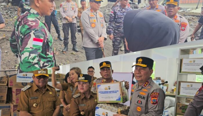 Kapolda Sulut Kembali ke Siau, Pastikan Pemulihan Pascabencana dan Salurkan Bantuan untuk Warga