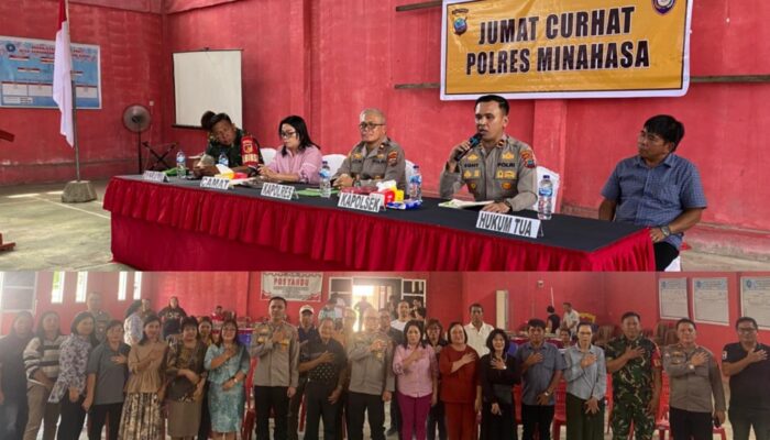 Polres Minahasa Buka Ruang Dialog di Sendangan Kakas, Warga Diminta Aktif Jaga Kamtibmas Jelang Pilhut