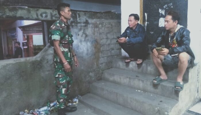 Babinsa Rutin Operasikan Siskamling di Wilayah Kodim Minahasa