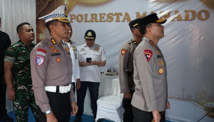 Kapolda Sulut Roycke Langie Tinjau Pos Pengamanan Lebaran 2026 di Manado