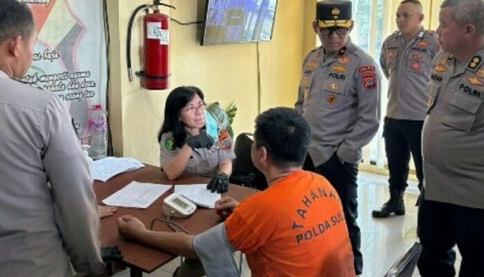 Wakapolda Sulut Tinjau Pemeriksaan Kesehatan Tahanan di Rutan Mapolda