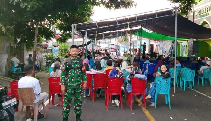 Praka Gibo Amankan Halal Bihalal di Masjid An-Nur Desa Borgo