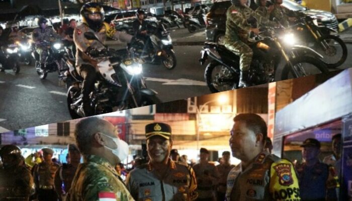 Patroli R2 Dua Jenderal Kunci Situasi Manado, Malam Takbiran Aman dan Terkendali