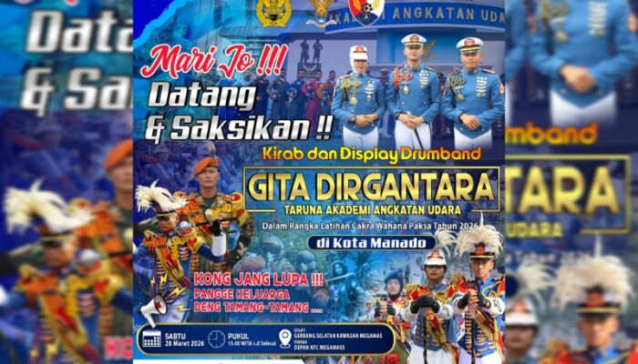 Kemegahan Display Drumband “Gita Dirgantara” Taruna AAU Siap Guncang Manado