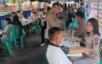 Polda Sulut Gelar Layanan Kesehatan Gratis di TKB Manado saat May Day